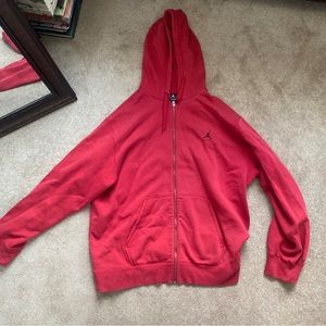 Jordan Mens Xxl Red Full Zip Hoodie